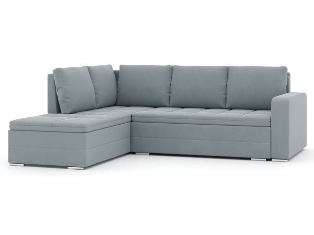 Угловой диван-кровать "Бромен", велюр Зара Маус 12