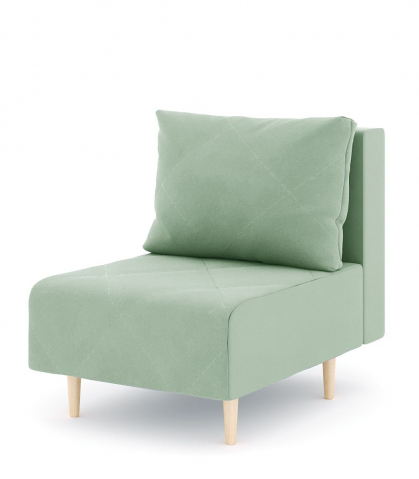 Кресло для отдыха "Mille (Милле) без подлокотников" велюр Зара Минт 14