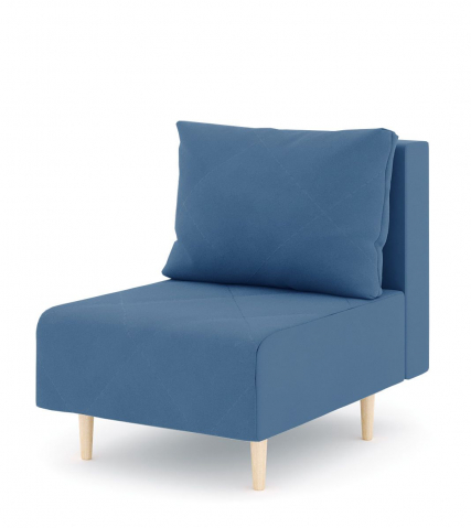 Кресло для отдыха "Mille (Милле) без подлокотников" велюр Зара Океан 45