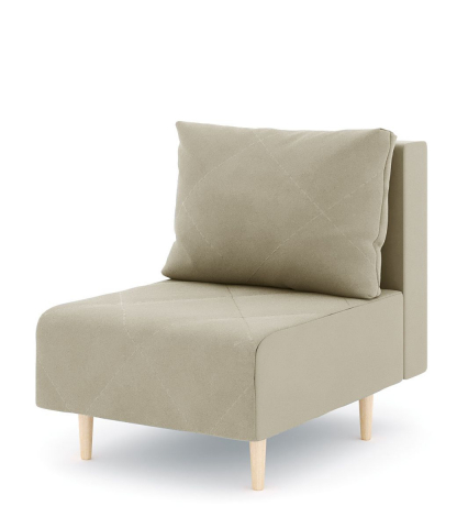 Кресло для отдыха "Mille (Милле) без подлокотников" велюр Зара Сафари 5.2