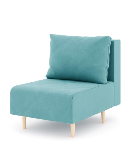 Кресло для отдыха "Mille (Милле) без подлокотников" велюр Зара Азур 48