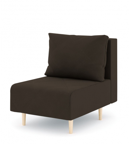 Кресло для отдыха "Mille (Милле) без подлокотников" велюр Зара Браун 20