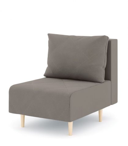 Кресло для отдыха "Mille (Милле) без подлокотников" велюр Зара Лайт Браун 05