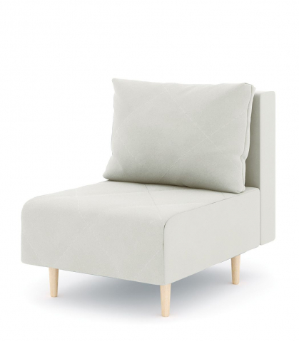 Кресло для отдыха "Mille (Милле) без подлокотников" велюр Зара Крим 02