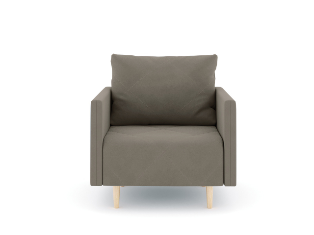 Кресло для отдыха "Mille (Милле) с подлокотниками", велюр Зара Браун 05