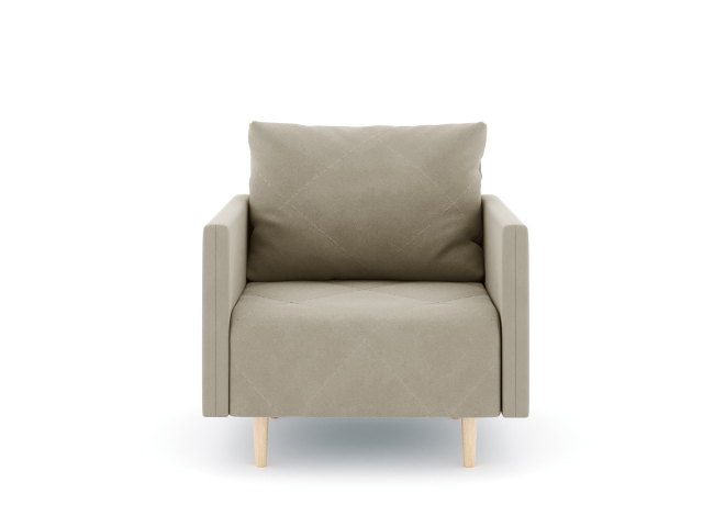 Кресло для отдыха "Mille (Милле) с подлокотниками", велюр Зара Сафари 5.2