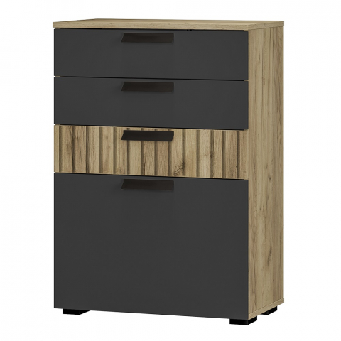 Комод "Мишель тип 1" КМ-12, крафт/графит