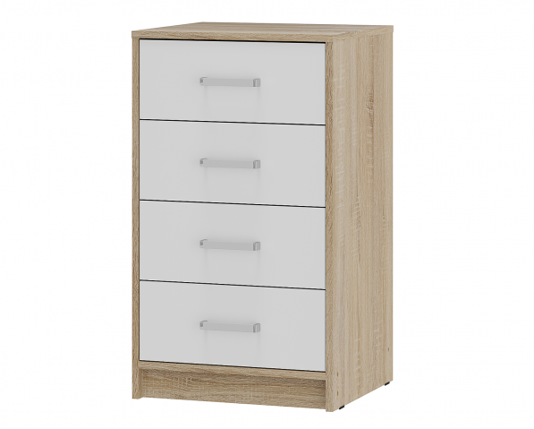 Комод "Мия" КМ-02, дуб сонома/белый