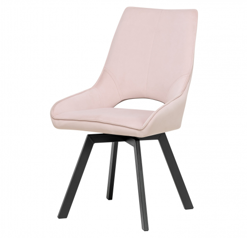 Стул Leset (Лесет) "Галвес 360" с поворотным механизмом, опора черная/велюр пудровый