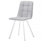 Стул Leset (Лесет) "Скай" профиль, металл белый/велюр Ultra Smoke (Ультра смок)
