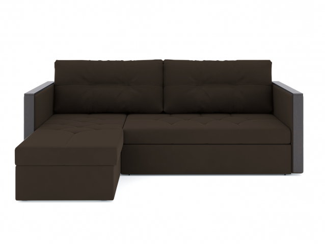 Угловой диван-кровать "Даймонд" дельфин, велюр Зара Браун 20