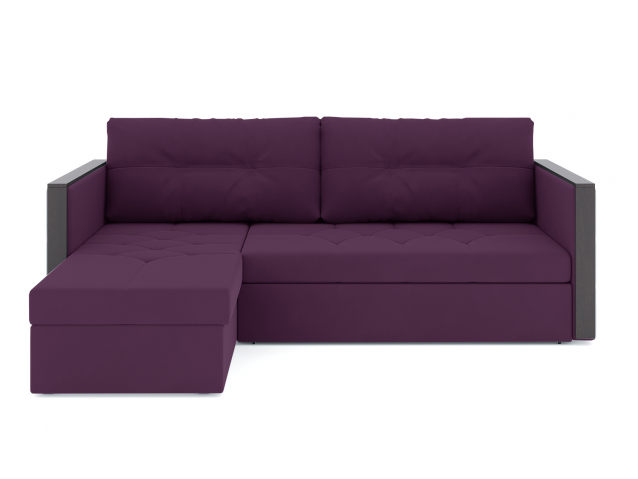 Угловой диван-кровать "Даймонд" дельфин, велюр Зара Виолет 10