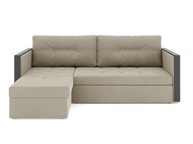 Угловой диван-кровать "Даймонд" дельфин, велюр Зара Сафари 5.2