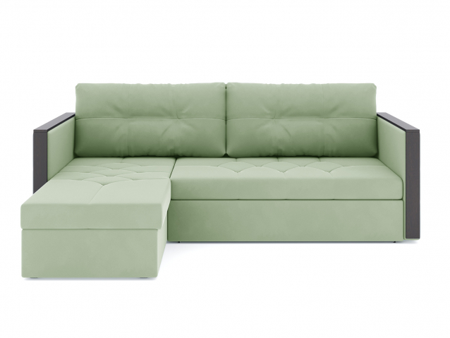 Угловой диван-кровать "Даймонд" дельфин, велюр Зара Минт 14