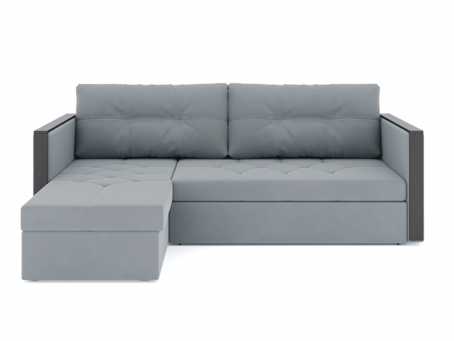 Угловой диван-кровать "Даймонд" дельфин, велюр Зара Маус 12