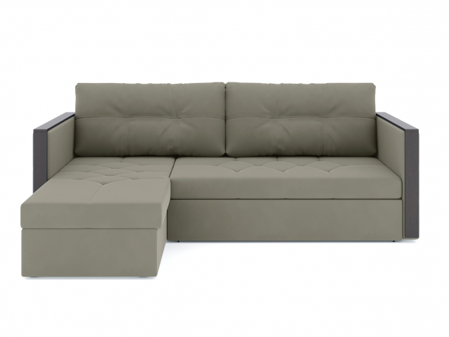 Угловой диван-кровать "Даймонд" дельфин, велюр Зара Лайт 04