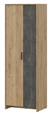 Шкаф двухстворчатый "Лофт" МСП 1, дуб золотой/камень тёмный