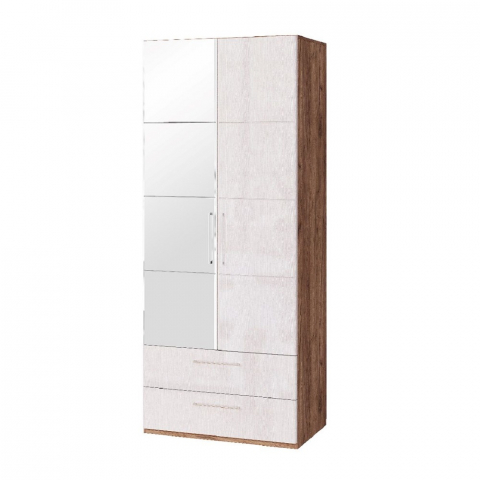 Шкаф 2х створчатый "Монреаль 09", дуб табачный/жемчужное дерево