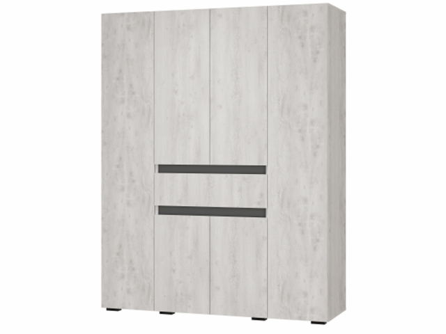 Шкаф 4-х створчатый "Мрия" ШК-13, бетон пайн светлый/графит