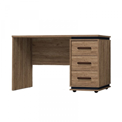 Стол письменный "Натура 84", дуб табачный craft (крафт)/черный