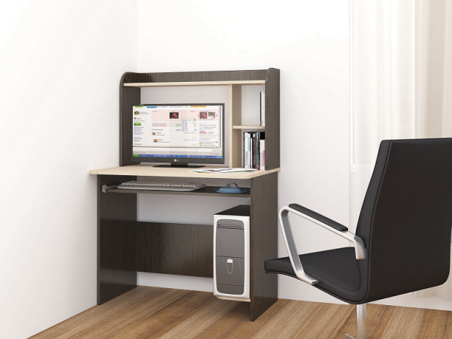 Компьютерный стол "Грета-2", венге/дуб молочный