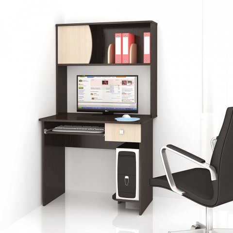 Компьютерный стол "Грета-4", венге/дуб молочный