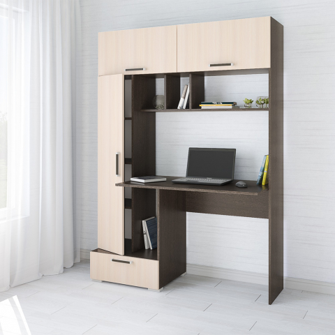 Компьютерный стол "Квартет-11", венге/дуб молочный