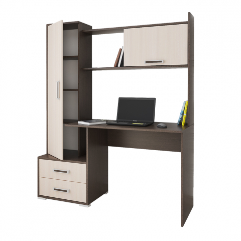 Компьютерный стол "Квартет-9", венге/дуб молочный