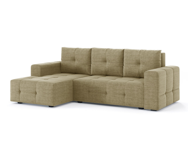 Угловой диван-кровать "Прадо" рогожка Дрим Дарк Беж