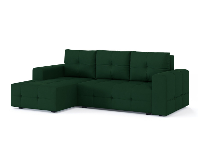 Угловой диван-кровать "Прадо" велюр Зара Малахит 33