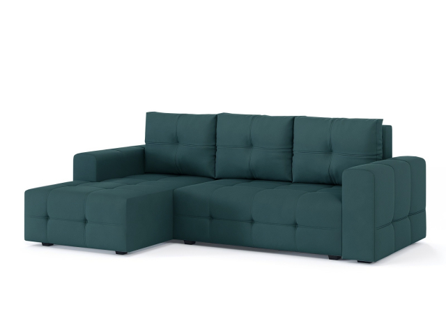 Угловой диван-кровать "Прадо" велюр Зара Изумруд