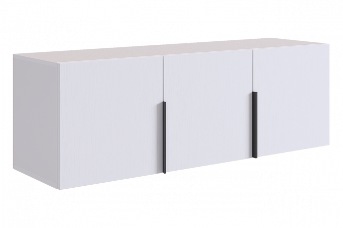 Антресоль трёхдверная L1200 "Баско", белое дерево