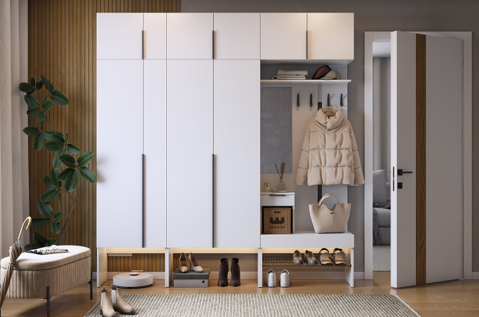 Прихожая "Баско К10", белое дерево