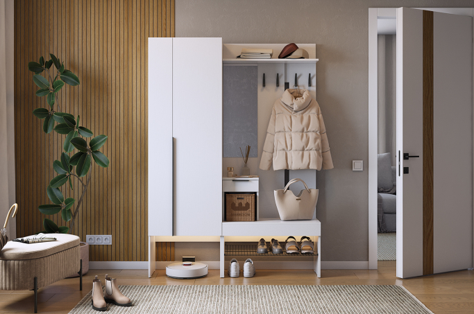 Прихожая "Баско К2", белое дерево