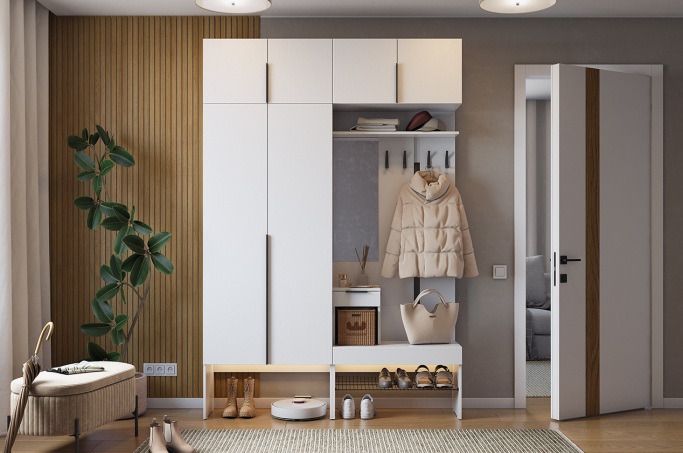 Прихожая "Баско К5", белое дерево