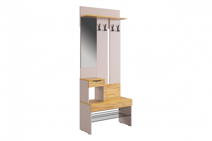 Прихожая "Баско", кашемир/дуб крафт золотой