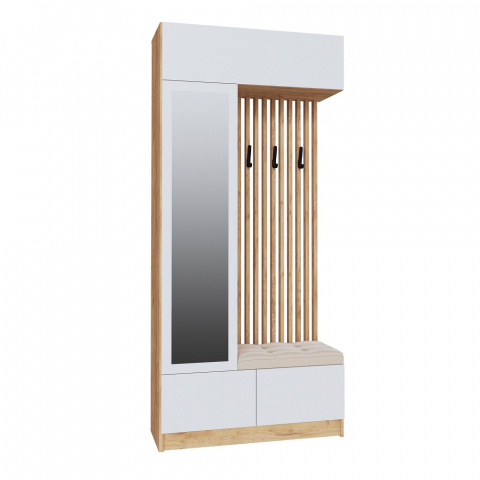 Прихожая "Руэлла", дуб крафт золотой/белый