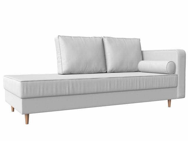 Кушетка "Прайм"  угол правый, белая экокожа, 100892