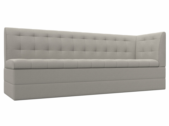 Кухонный диван-кровать "Бриз" с углом справа, рогожка Амур бежевый, 122434