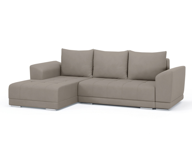 Угловой диван-кровать "Рентон", еврокнижка, велюр Зара Лайт Браун 05