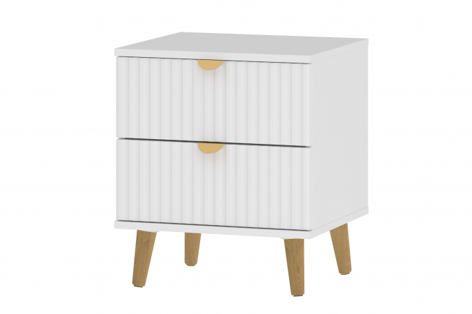 Тумба прикроватная "Дакота" НМ 040.19, Меренга/белый