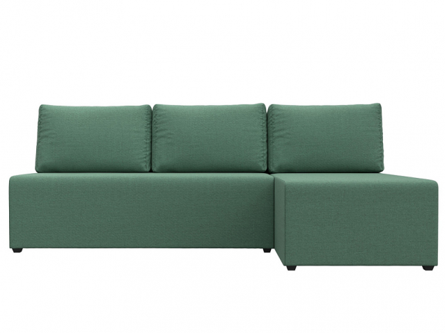 Угловой диван-кровать "Поло" правый угол, рогожка Амур зеленый, 124818