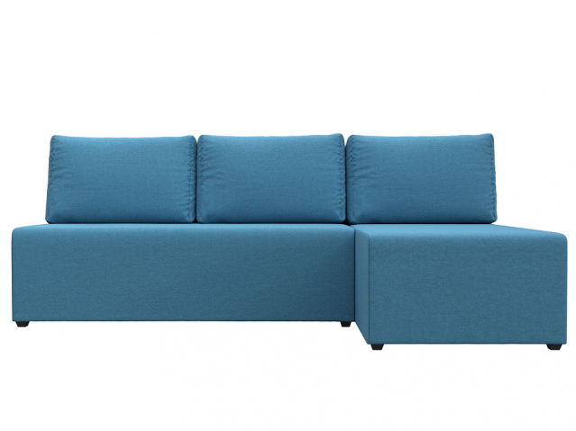 Угловой диван-кровать "Поло" правый угол, рогожка Амур голубой, 125529