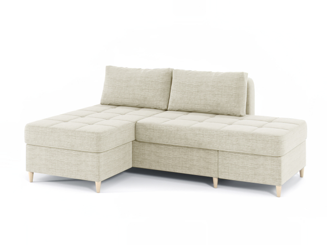 Угловой диван-кровать "Оливер 2", рогожка Дрим Беж