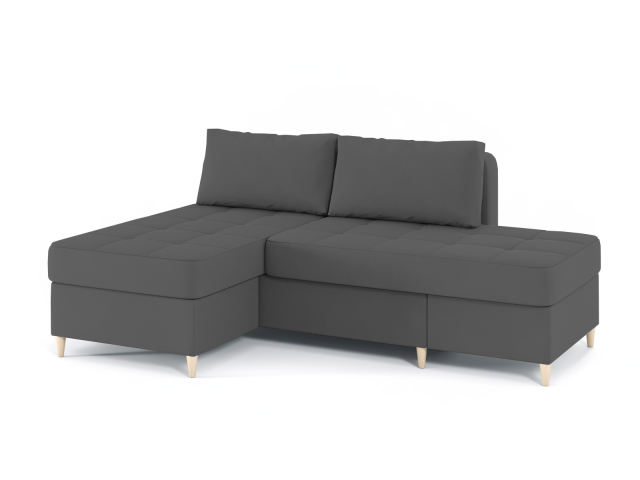 Угловой диван-кровать "Оливер 2", велюр Зара Грэй 18