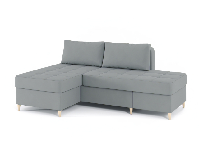 Угловой диван-кровать "Оливер 2", велюр Зара Маус 12