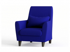 Деревянное кресло "либерти" велюр zara blue (зара блю)