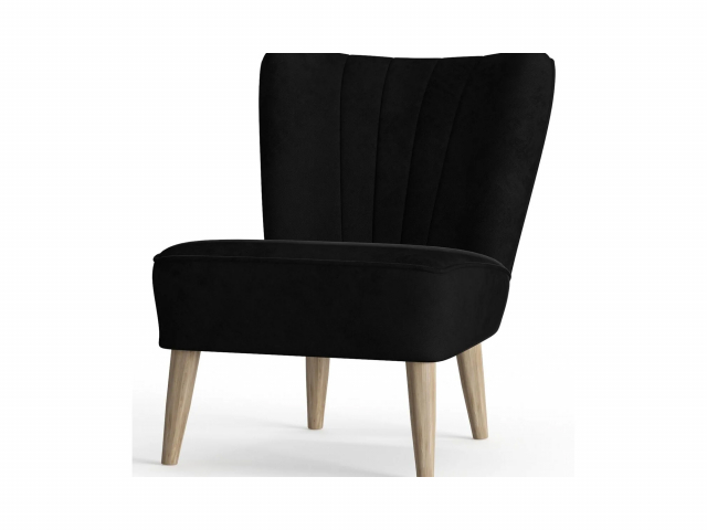 Кресло " ZOLLO (ЗОЛЛО)", велюр Max Black (Макс блэк)