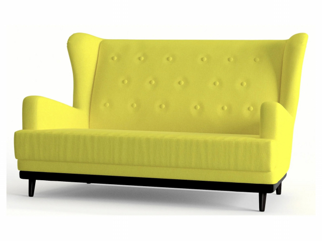 Диван прямой "Барон Люкс", рогожка Dream Yellow (Дрим Йеллоу)