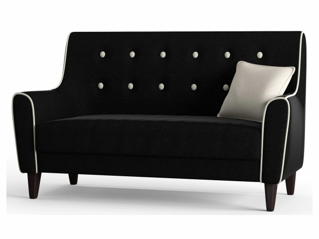 Диван прямой "Френсис", рогожка Dream Black (Дрим блэк)